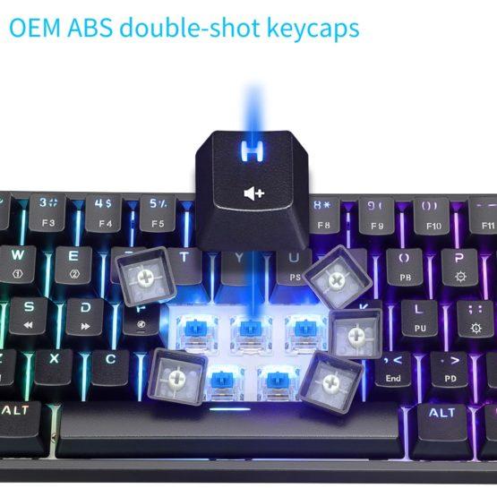 SK61 White – RGB Mechanical Keyboard with Gateron Optical Red Key Switches