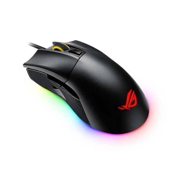 Asus ROG Gladius II Ergonomic Wired Gaming Mouse (12000 DPI, Optical Sensor, Omron switches, Aura RGB Lighting, 1000Hz Polling Rate)