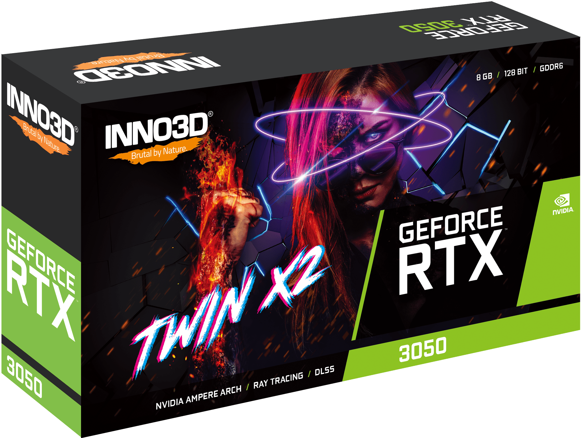 Inno3d GeForce RTX 3050 Twin X2 8GB GDDR6 128-bit Graphics Card