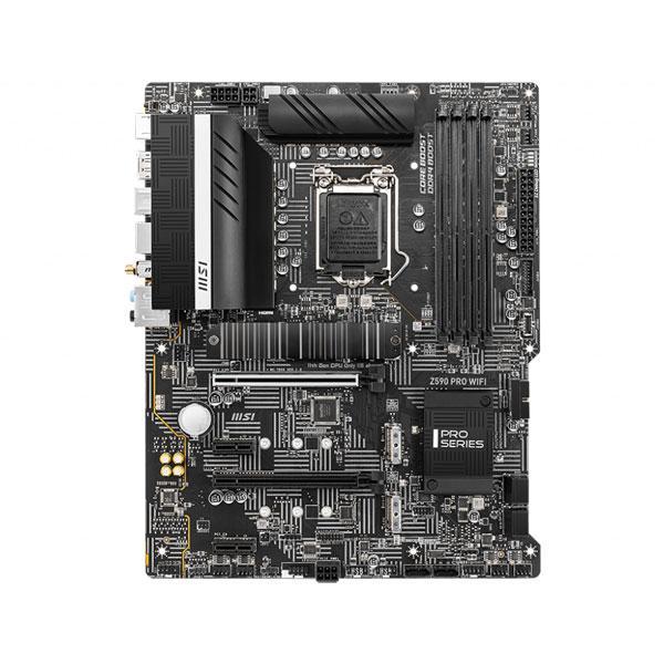 MSI Z590 PRO WiFi ProSeries Motherboard (ATX, 11th/10th Gen Intel Core, LGA 1200 Socket, DDR4, PCIe 4, M.2 Slots, USB 3.2 Gen 2, 2.5G LAN, DP/HDMI, Wi-Fi 6E)